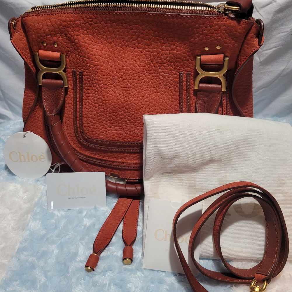 Chloe Marcie satchel nubuck leather